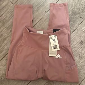 Adidas cropped pink leggings size XS NEW with tags!